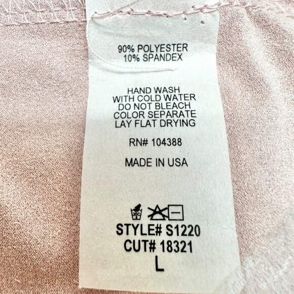 Madrag Midi Skirt Womens L Pink Suede Unique Kick Pleat Design Poly Spandex NWT - Picture 5 of 7